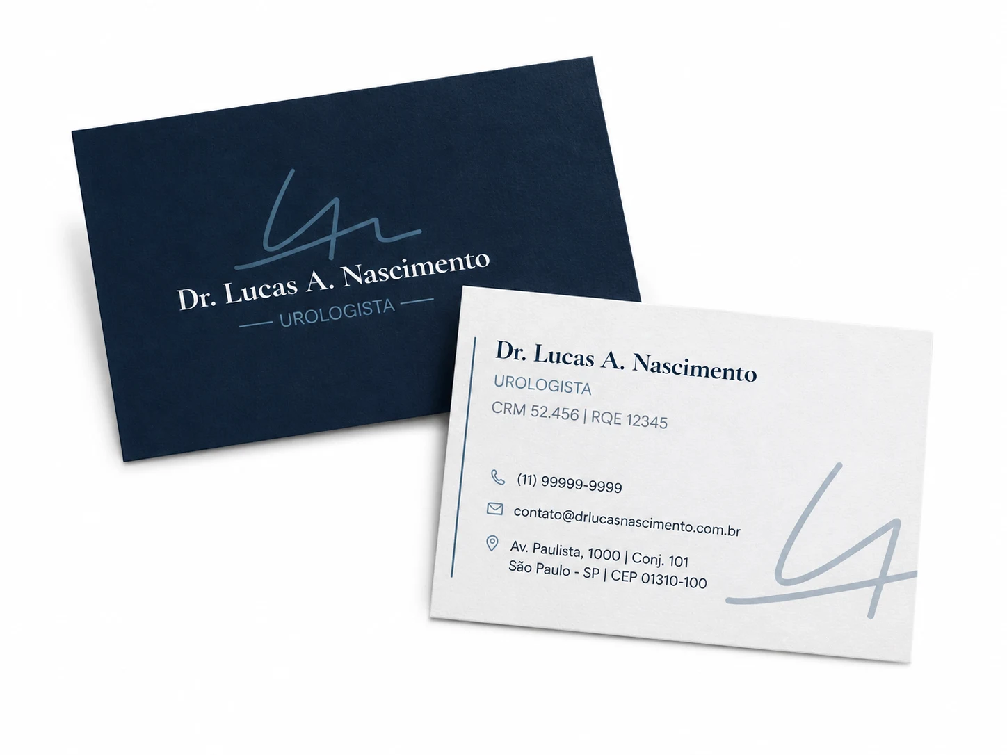 Materiais institucionais do Dr. Lucas