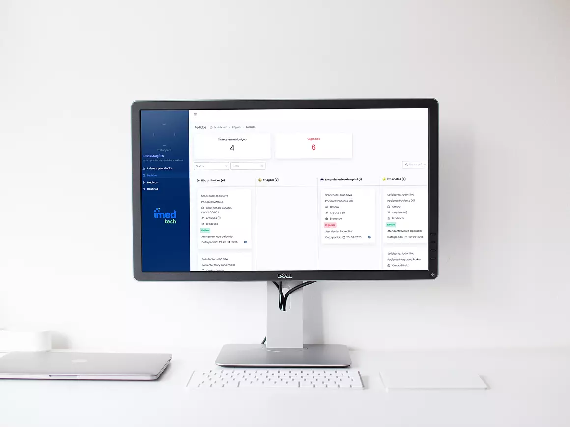 Imedtech tela dashboard